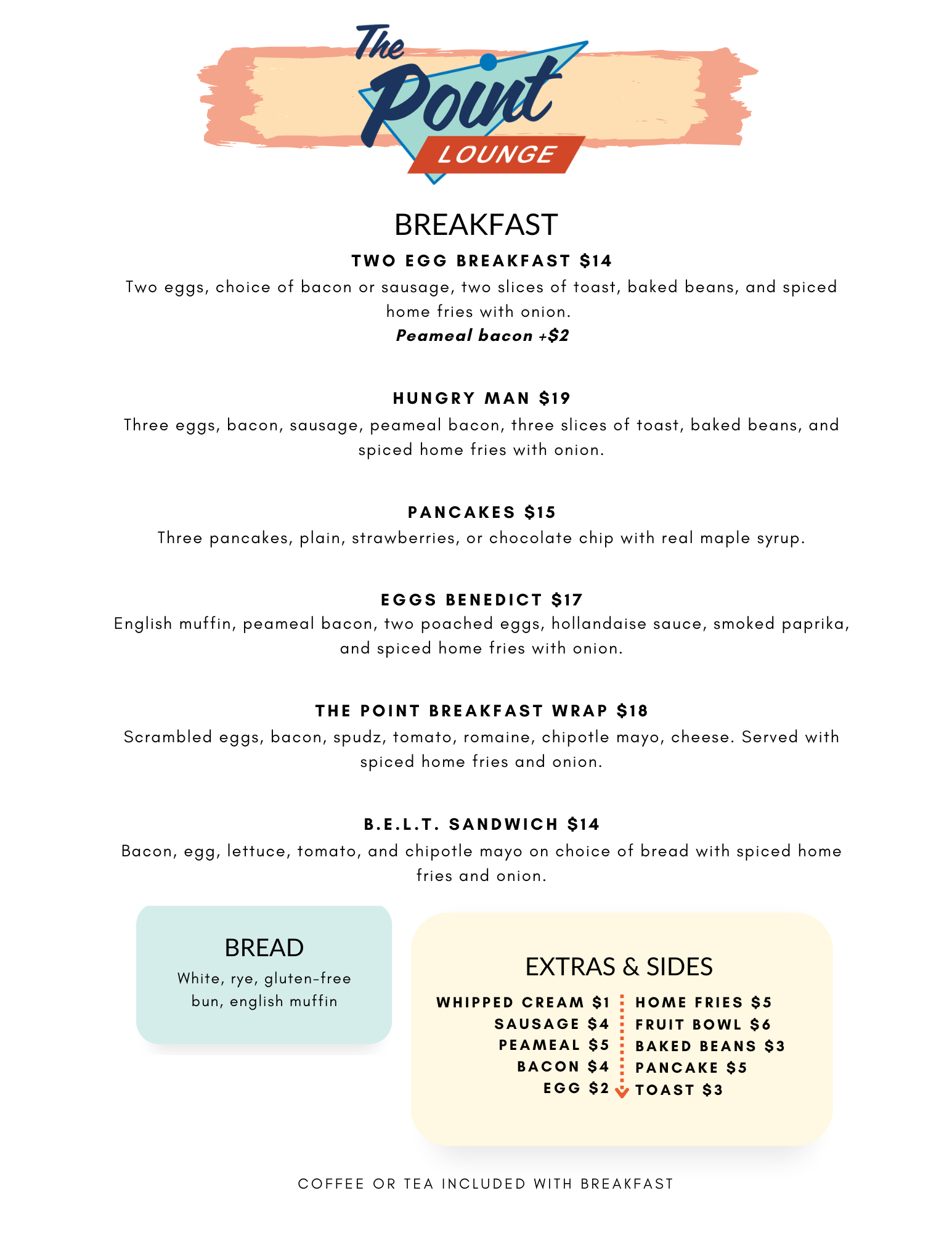 The Point Menu Home Contact us Order Online Menu Gallery Gift cards